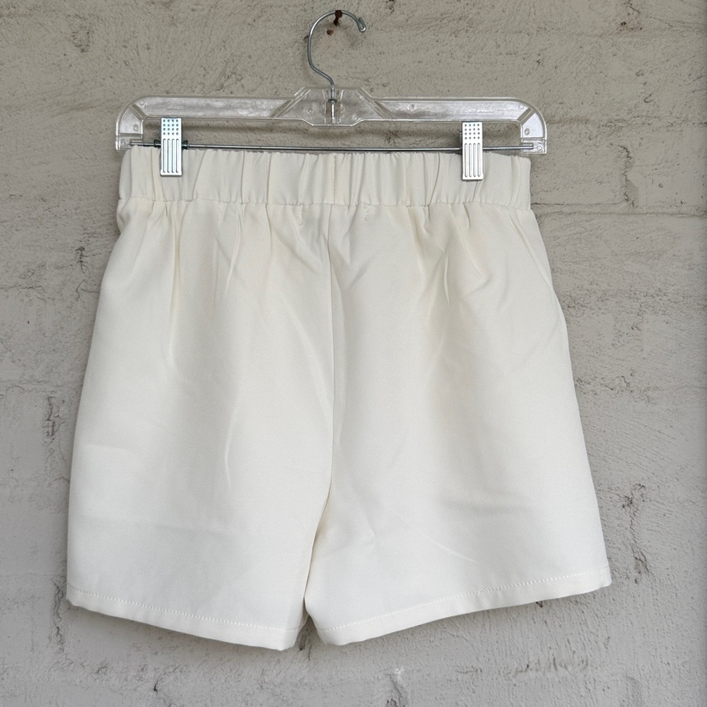 NWT Anthropologie Bishop + Young Ford Drawstring Track Shorts Ivory Size Small - Picture 7 of 14